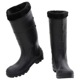 Vidaxl Regenstiefel mit abnehmbaren Socken Größe 42 PVC schwarz
