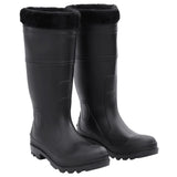 Botas de lluvia Vidaxl con calcetines extraíbles tamaño 43 PVC Negro