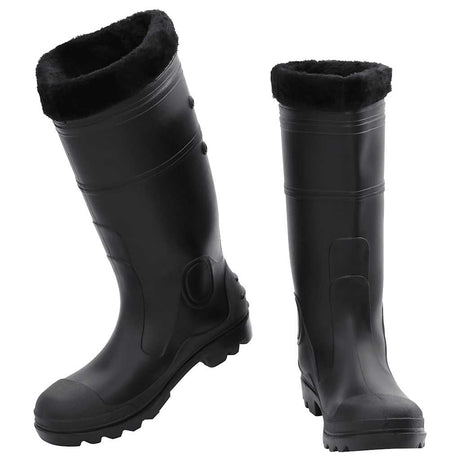 Vidaxl Regenstiefel mit abnehmbaren Socken Größe 43 PVC schwarz