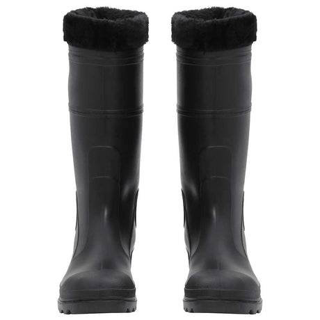 Vidaxl Regenstiefel mit abnehmbaren Socken Größe 43 PVC schwarz