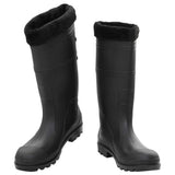 Vidaxl Regenstiefel mit abnehmbaren Socken Größe 44 PVC schwarz
