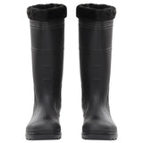 Vidaxl Rain Boots avec chaussettes amovibles Taille 44 PVC Black