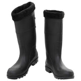 Vidaxl Regenstiefel mit abnehmbaren Socken Größe 45 PVC schwarz