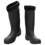Vidaxl Regenstiefel mit abnehmbaren Socken Größe 46 PVC schwarz