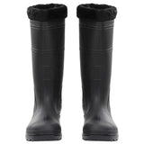 Vidaxl Regenstiefel mit abnehmbaren Socken Größe 46 PVC schwarz