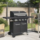 Vidaxl gas barbecue with 5 burners powder -coated steel black