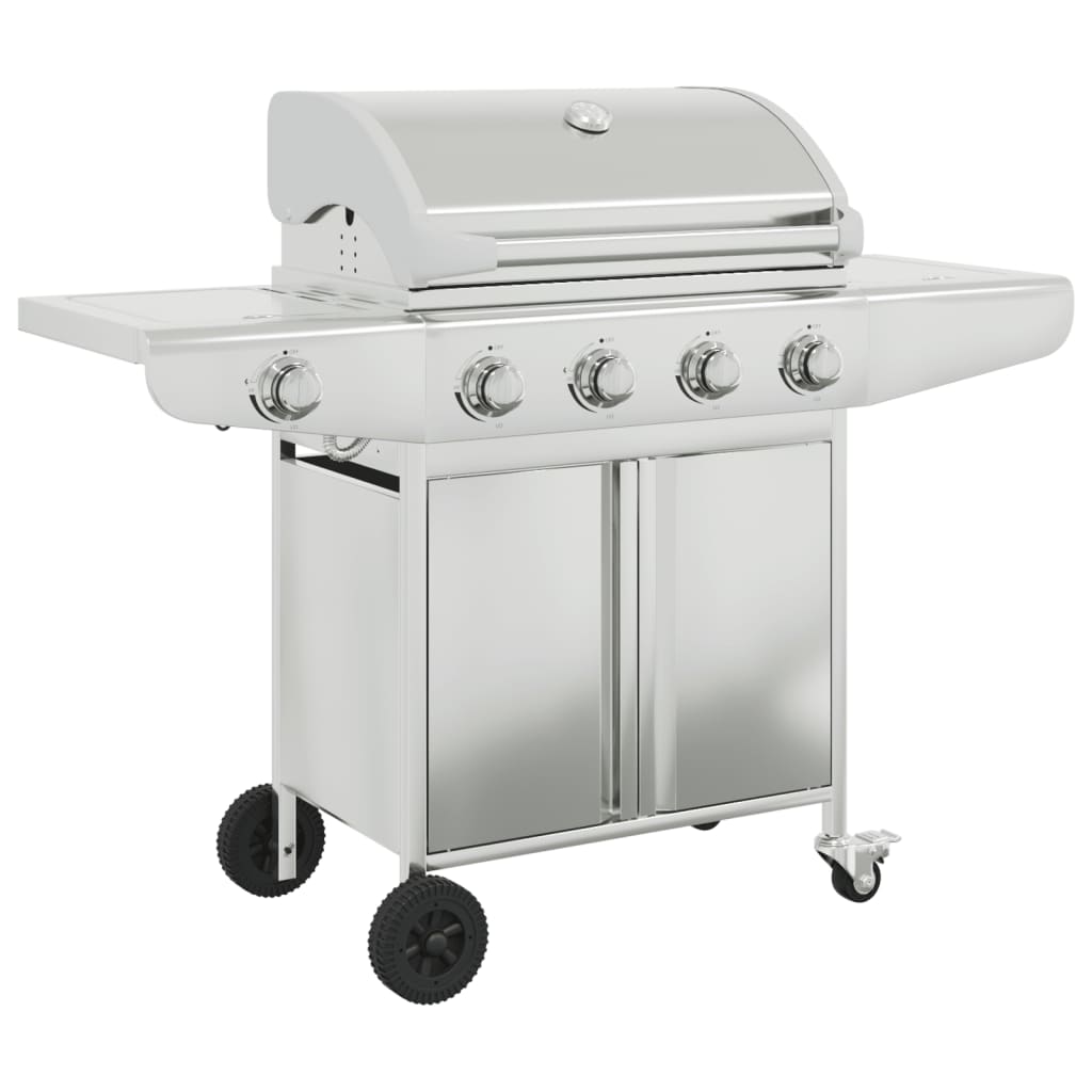 Vidaxl Gasgrill mit 5 Brennern Edelstahl Silberfarbe