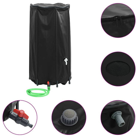 VidaXL Wassertank mit Wasserhahn klappbar 250 l PVC