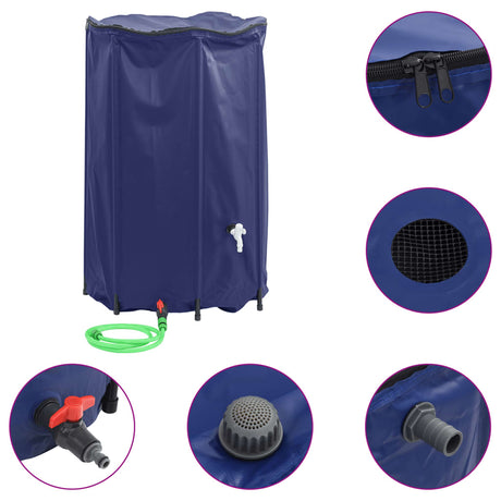 VidaXL Wassertank mit Wasserhahn faltbar 1000 l PVC