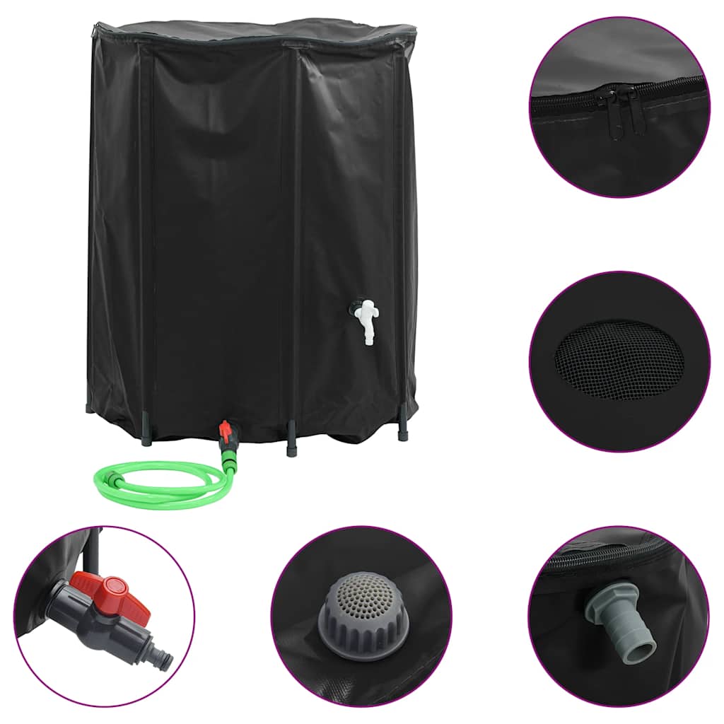 VidaXL Wassertank mit Wasserhahn faltbar 1250 l PVC