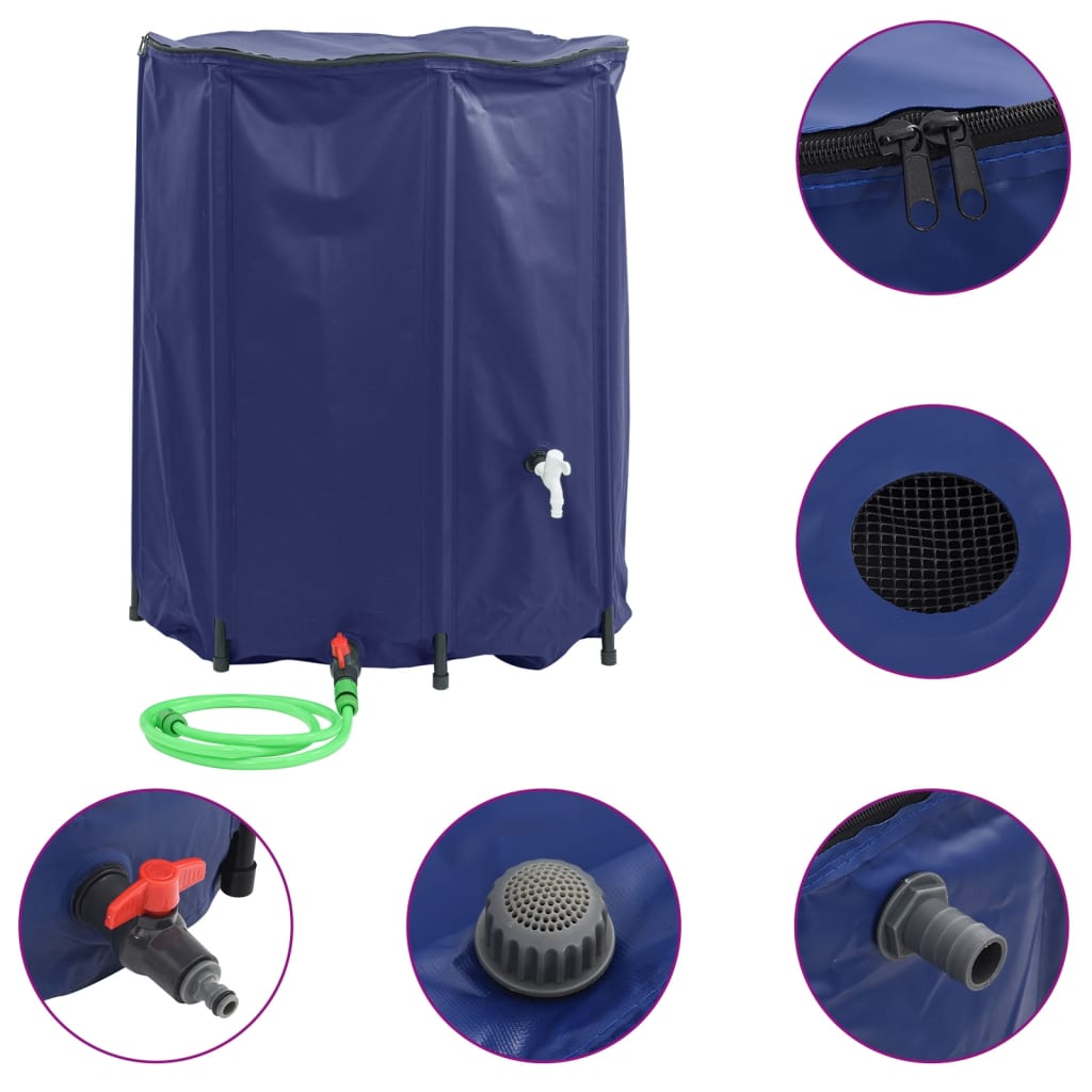 VidaXL Wassertank mit Wasserhahn faltbar 1250 l PVC