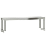 Vidaxx Erhöhung für Arbeitstisch 110x30x35 cm Edelstahl