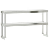 Vidaxx Erhöhung für Arbeitstisch 2-lagig 110x30x65 cm Edelstahl