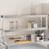 Vidaxx Erhöhung für Arbeitstisch 2-lagig 110x30x65 cm Edelstahl