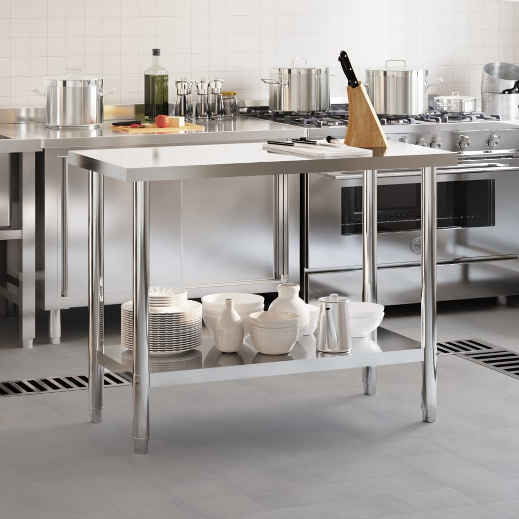 Vidaxl Kitchenwork Tabulka 110x55x85 cm z nerezové oceli