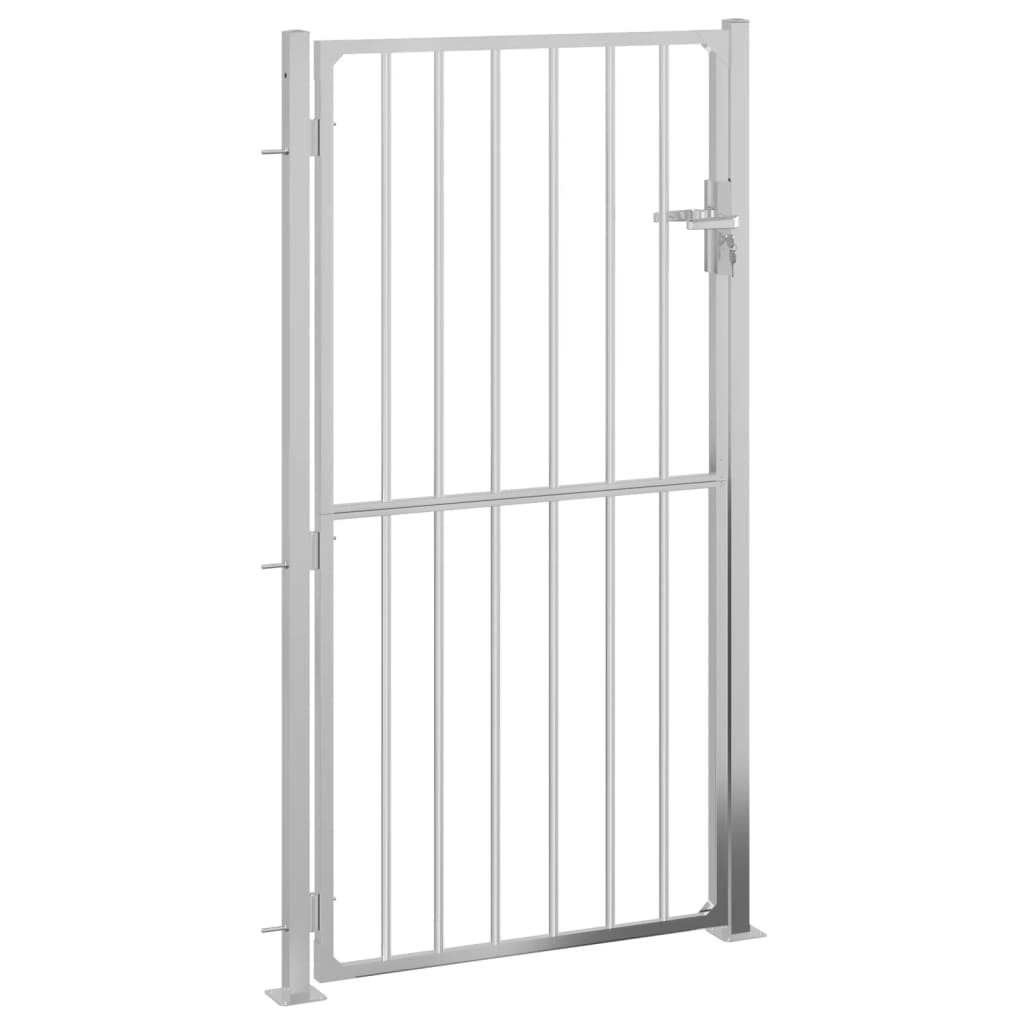 Vidaxl Garden Gate 100x200 cm rustfritt stål