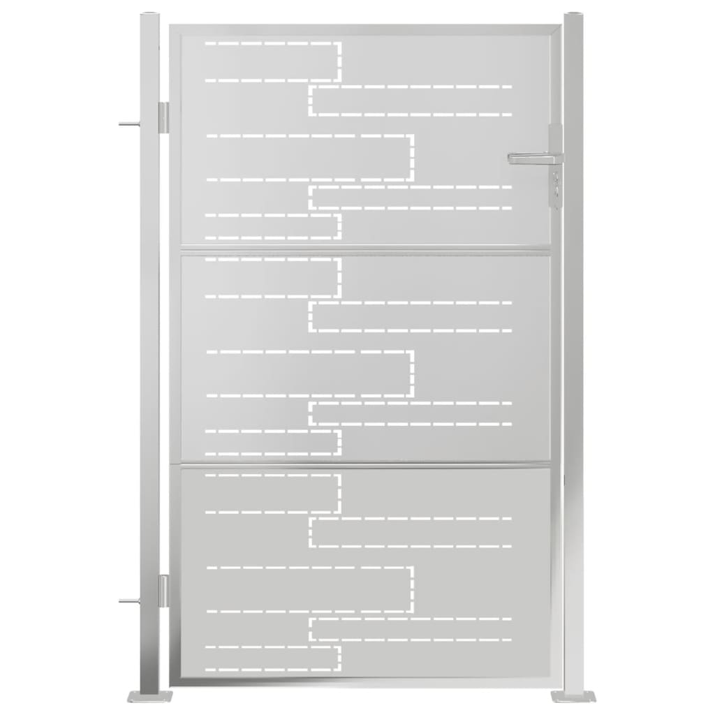 Vidaxl Garden Gate 100x125 cm en acier inoxydable