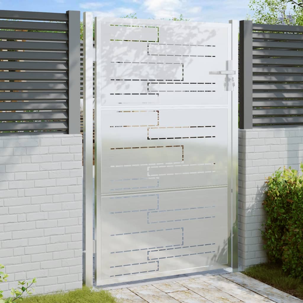 Vidaxl Garden Gate 100x125 cm en acier inoxydable