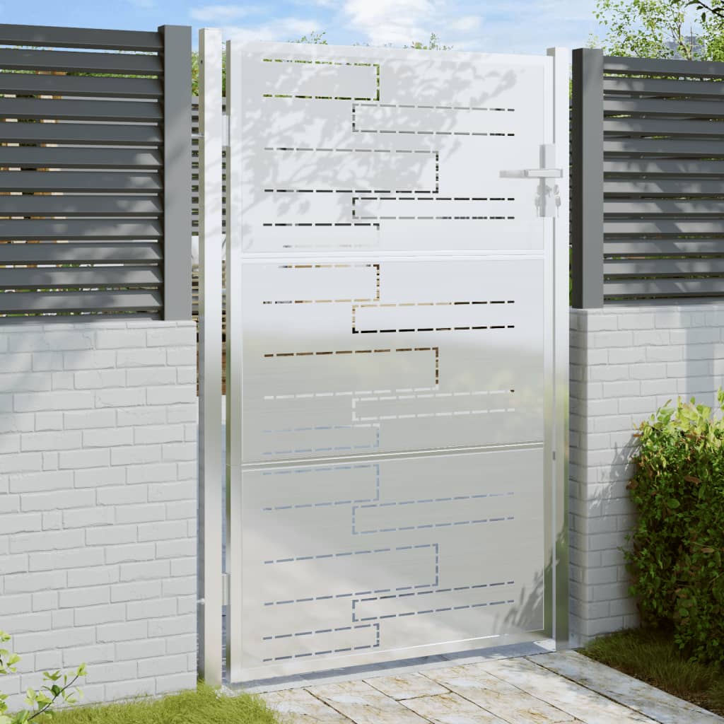 Vidaxl Garden Gate 100x150 cm rustfrit stål