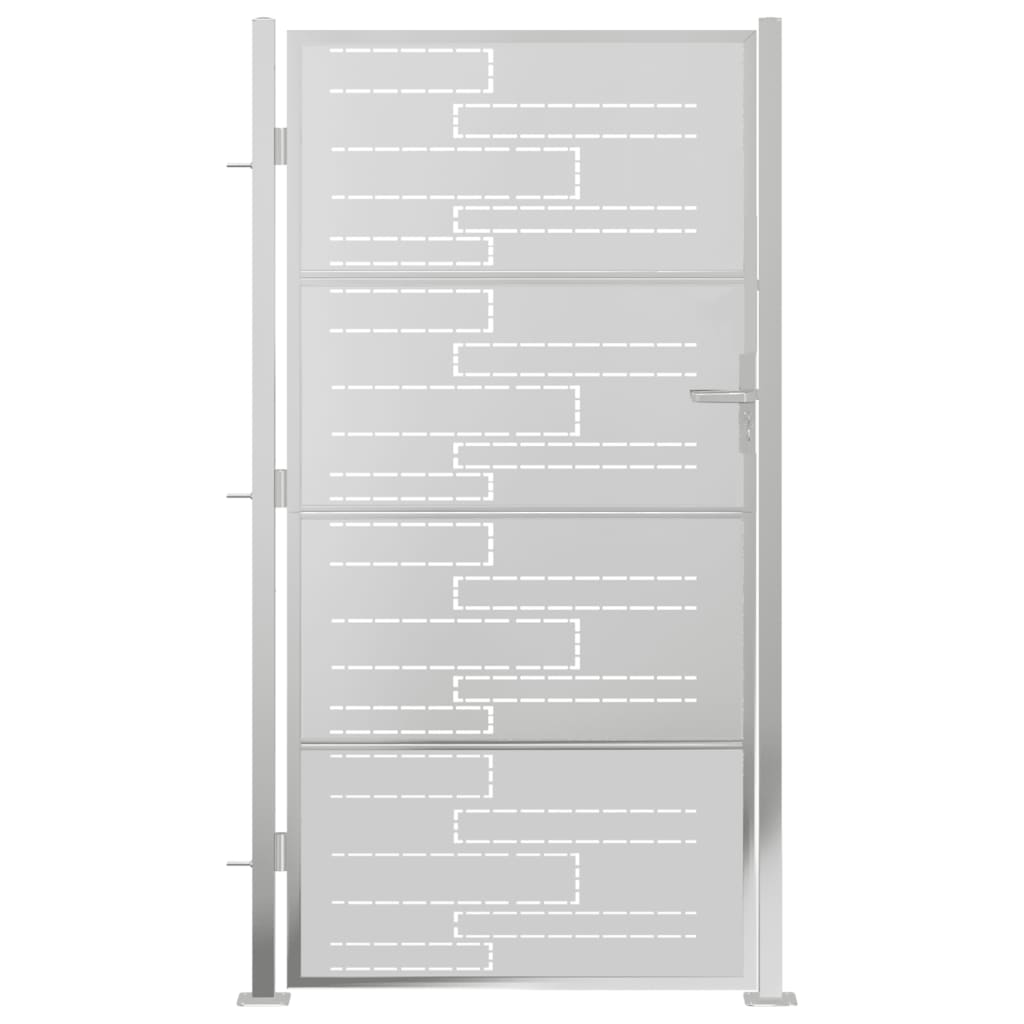 Vidaxl Garden Gate 100x200 cm nerjavno jeklo