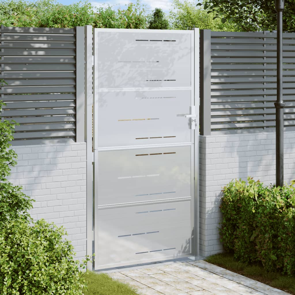 VidaXL Tuinpoort 100x200 cm roestvrij staal