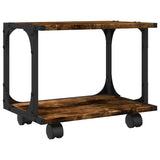 VidaXL Druckerschrank 2-lagig 41x28x33,5 cm Holzwerkstoff geräucherte Eiche