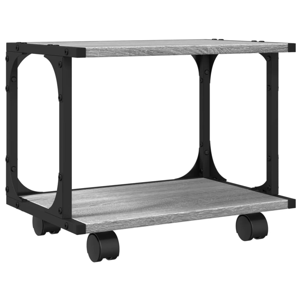 VidaXL Druckerschrank 2-lagig 41x28x33,5 cm Holzwerkstoff Sonoma grau