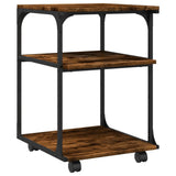 Vidaxx Druckerschrank 3-schichtig 43x48x64 cm verarbeitetes Holz, geräucherte Eiche