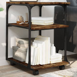 Vidaxx Druckerschrank 3-schichtig 43x48x64 cm verarbeitetes Holz, geräucherte Eiche