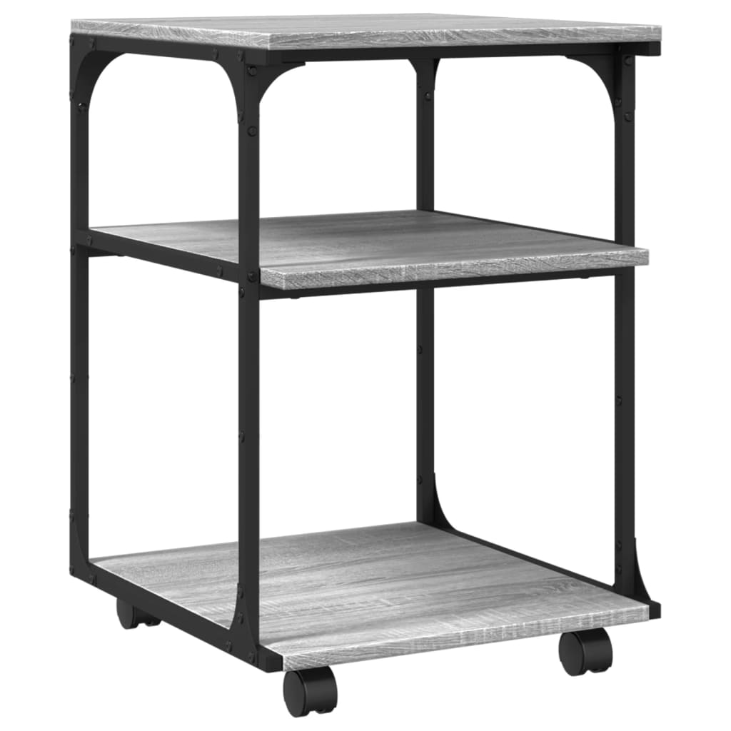 VidaXL printer cabinet 3-layer 43x48x64 cm finished wood gray Sonoma