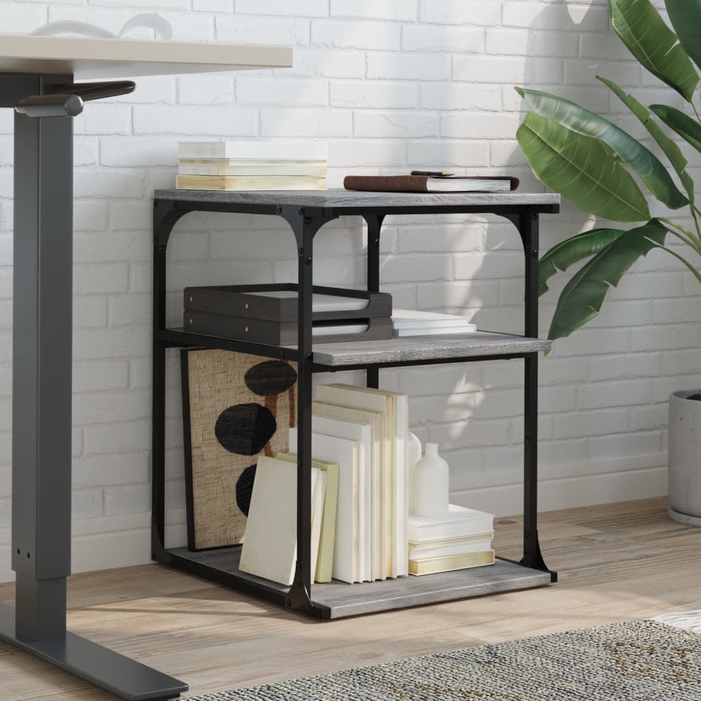 VidaXL printer cabinet 3-layer 43x48x64 cm finished wood gray Sonoma
