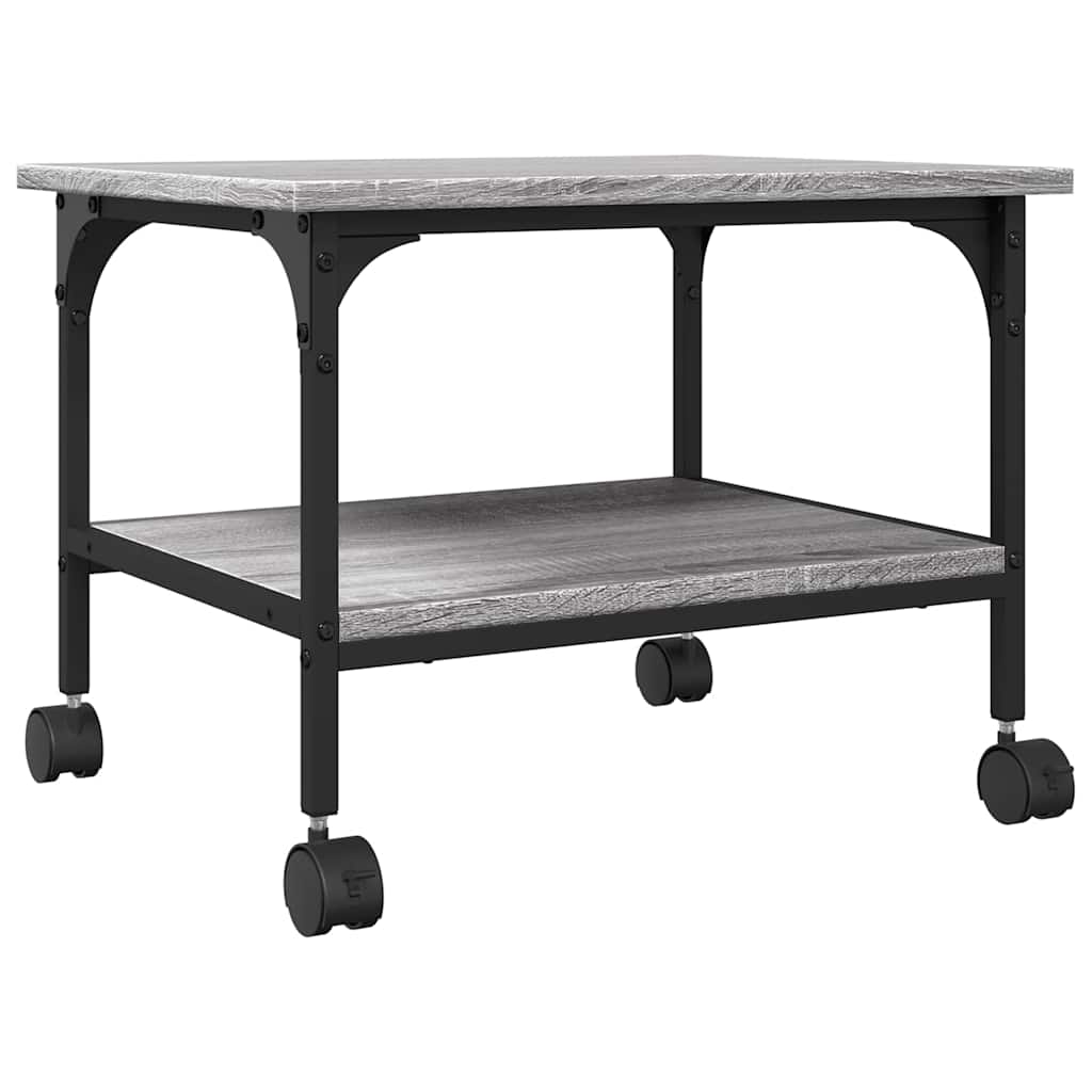 Vidaxx Druckerschrank 2-lagig 50x40x38 cm verarbeitetes Holz Sonoma grau