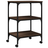 Vidaxx Druckerschrank 3-schichtig 50x41x75 cm lackiertes Holz Eiche braun