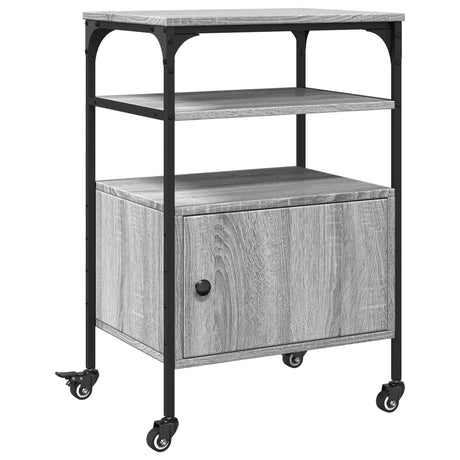 Vidaxx Druckerschrank 3-lagig 50x40x76 cm verarbeitetes Holz Sonoma grau