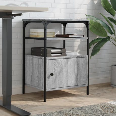 Vidaxx Druckerschrank 3-lagig 50x40x76 cm verarbeitetes Holz Sonoma grau