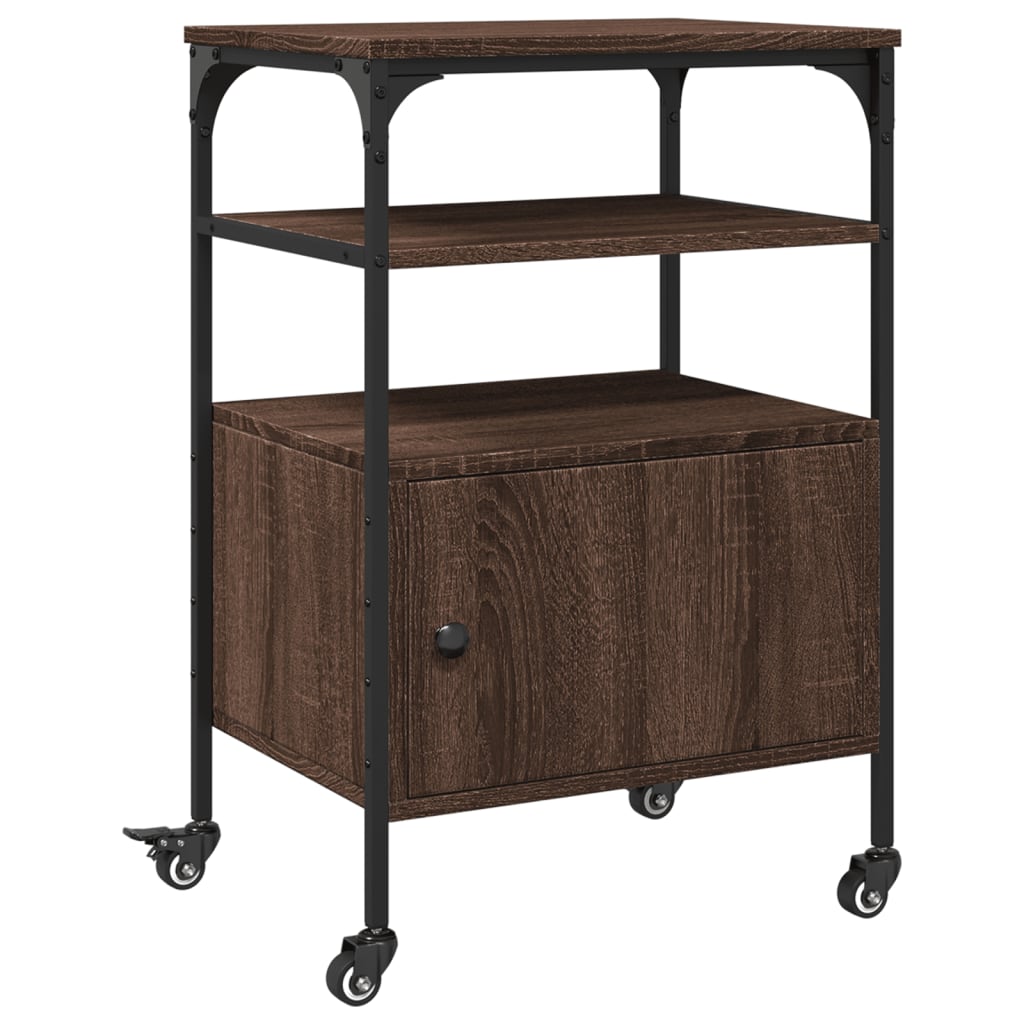 Vidaxx Druckerschrank 3-schichtig 50x40x76 cm lackiertes Holz Eiche braun