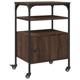 Vidaxx Druckerschrank 3-schichtig 50x40x76 cm lackiertes Holz Eiche braun
