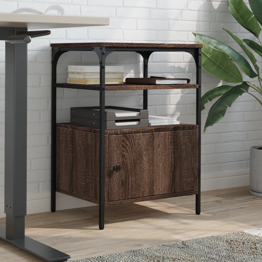 Vidaxx Druckerschrank 3-schichtig 50x40x76 cm lackiertes Holz Eiche braun