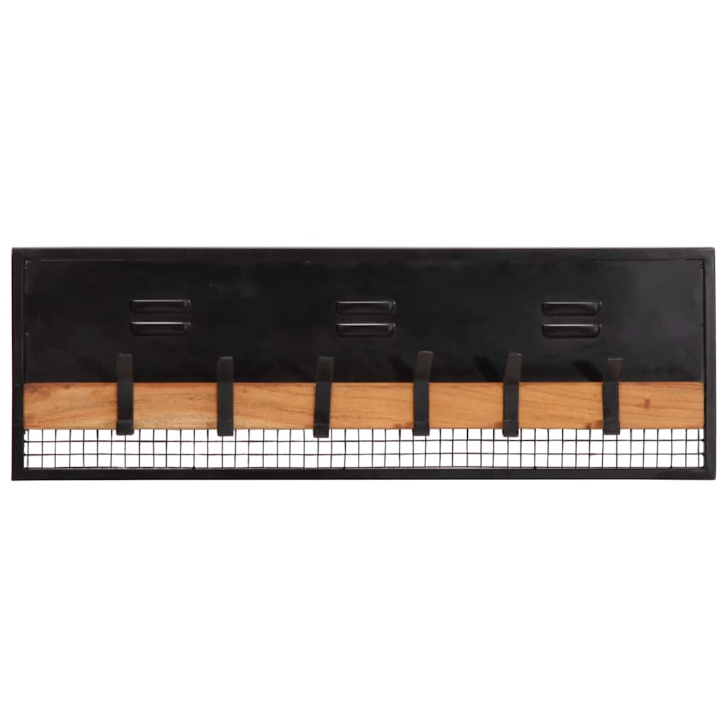 Vidaxl wandkapstok 90x11x30 cm massief mangohout mango