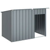 Vidaxxl Hundehütte mit Dach 153x91x110 cm Stahl Anthrazit