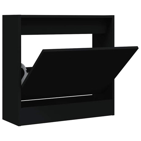 Vidaxx Schuhschrank 60x21x57 cm lackiertes Holz schwarz