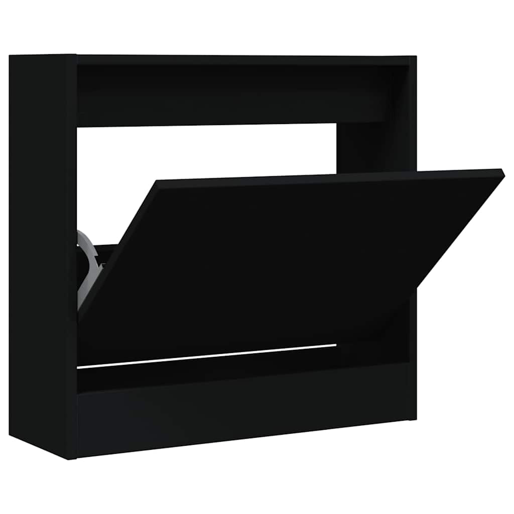 Vidaxx Schuhschrank 60x21x57 cm lackiertes Holz schwarz