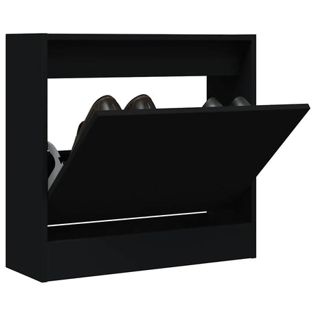 Vidaxx Schuhschrank 60x21x57 cm lackiertes Holz schwarz