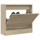 VidaXL Schuhschrank 60x21x57 cm Holzwerkstoff Sonoma-Eiche-farbig