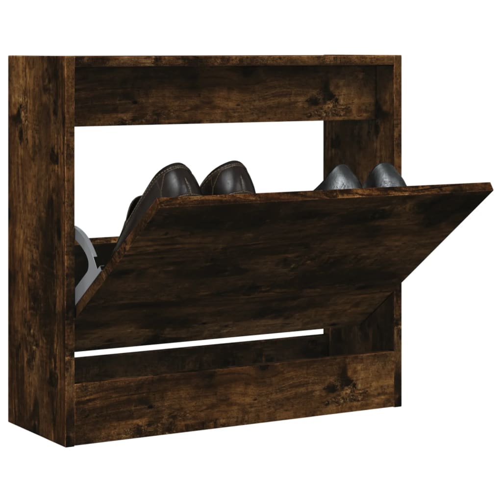 Vidaxx Schuhschrank 60x21x57 cm verarbeitetes Holz, geräucherte Eiche