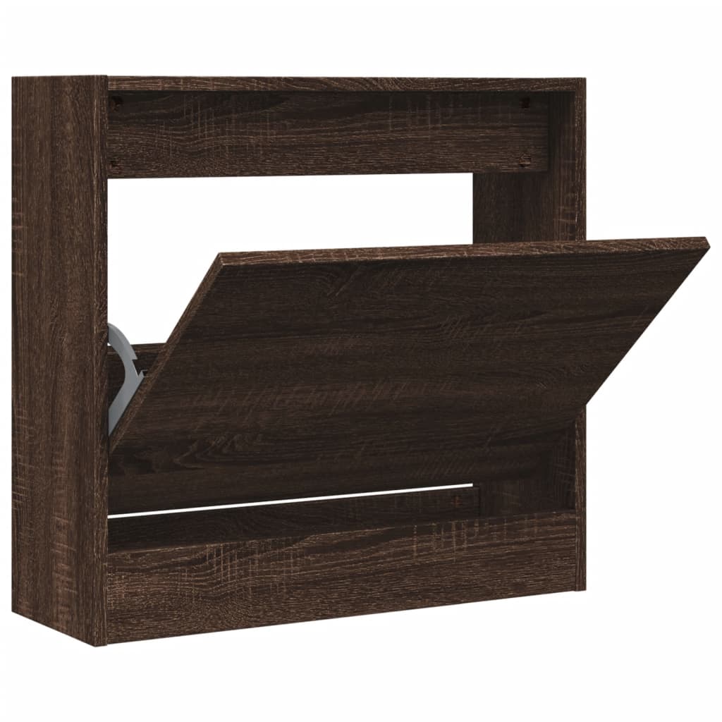 Vidaxx Schuhschrank 60x21x57 cm, fertige Holzfarbe, braune Eiche