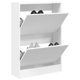 Vidaxl Shoe Cabinet 60x21x87,5 cm Forarbejdet træhvide