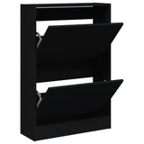 Vidaxl Shoe Cabinet 60x21x87,5 cm Property Wood Black