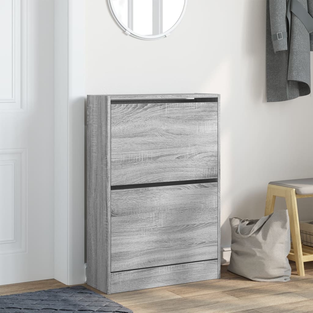 Armoire à chaussures Vidaxl 60x21x87,5 cm Produit en bois gris sonoma chêne couleur