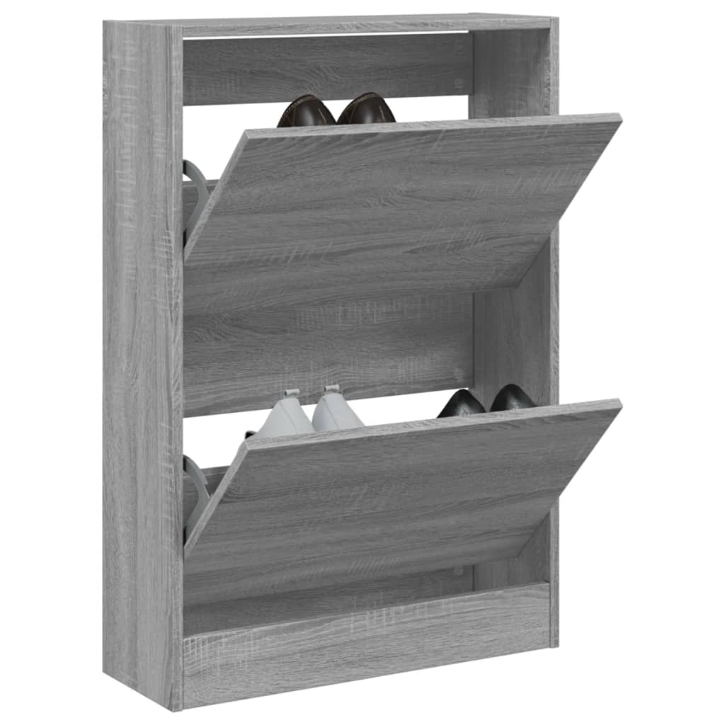 Vidaxx Schuhschrank 60x21x87,5 cm, Holzwerkstoff, Farbe Sonoma-Eiche grau